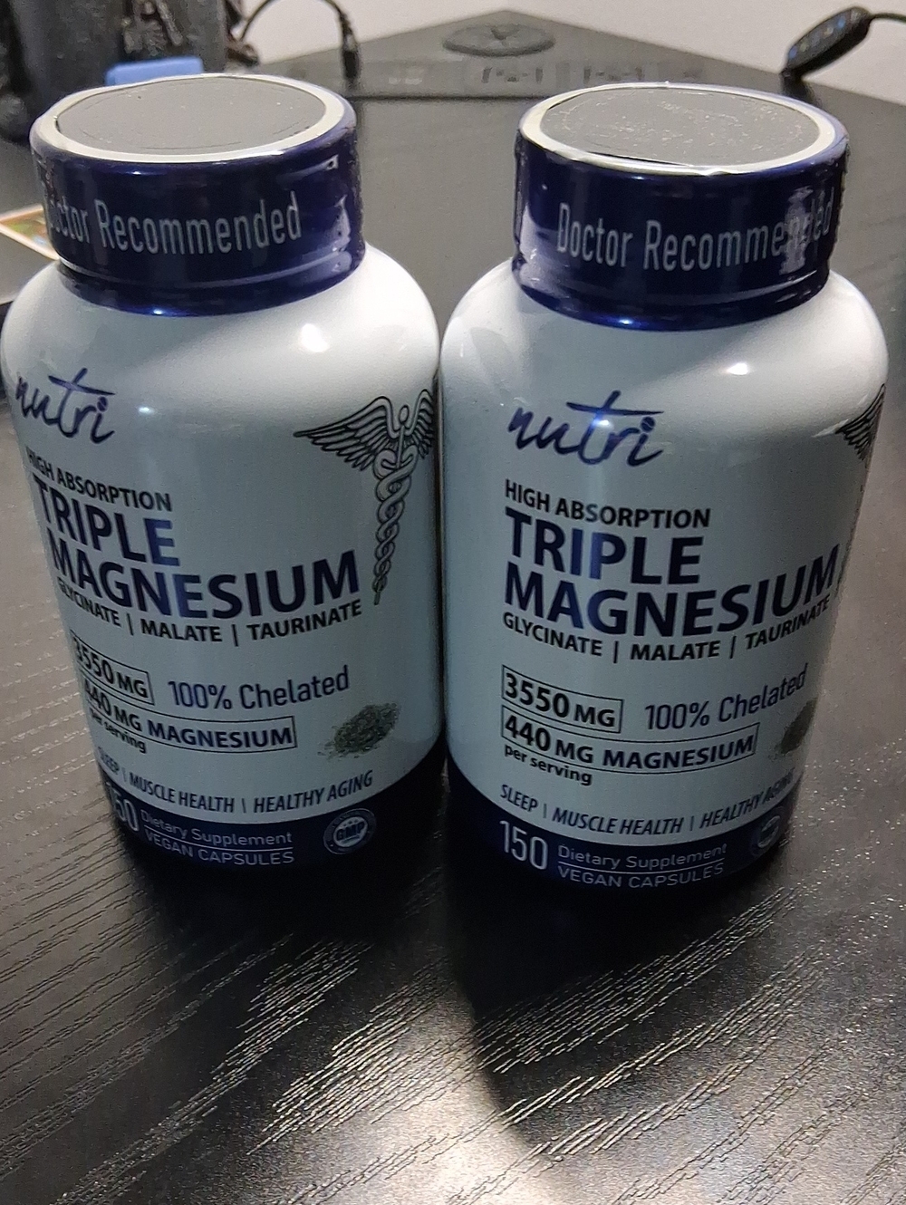 Nutri Triple Magnesium Glycinate Malate Taurinate Chelated New,  Muscle Sleep X2